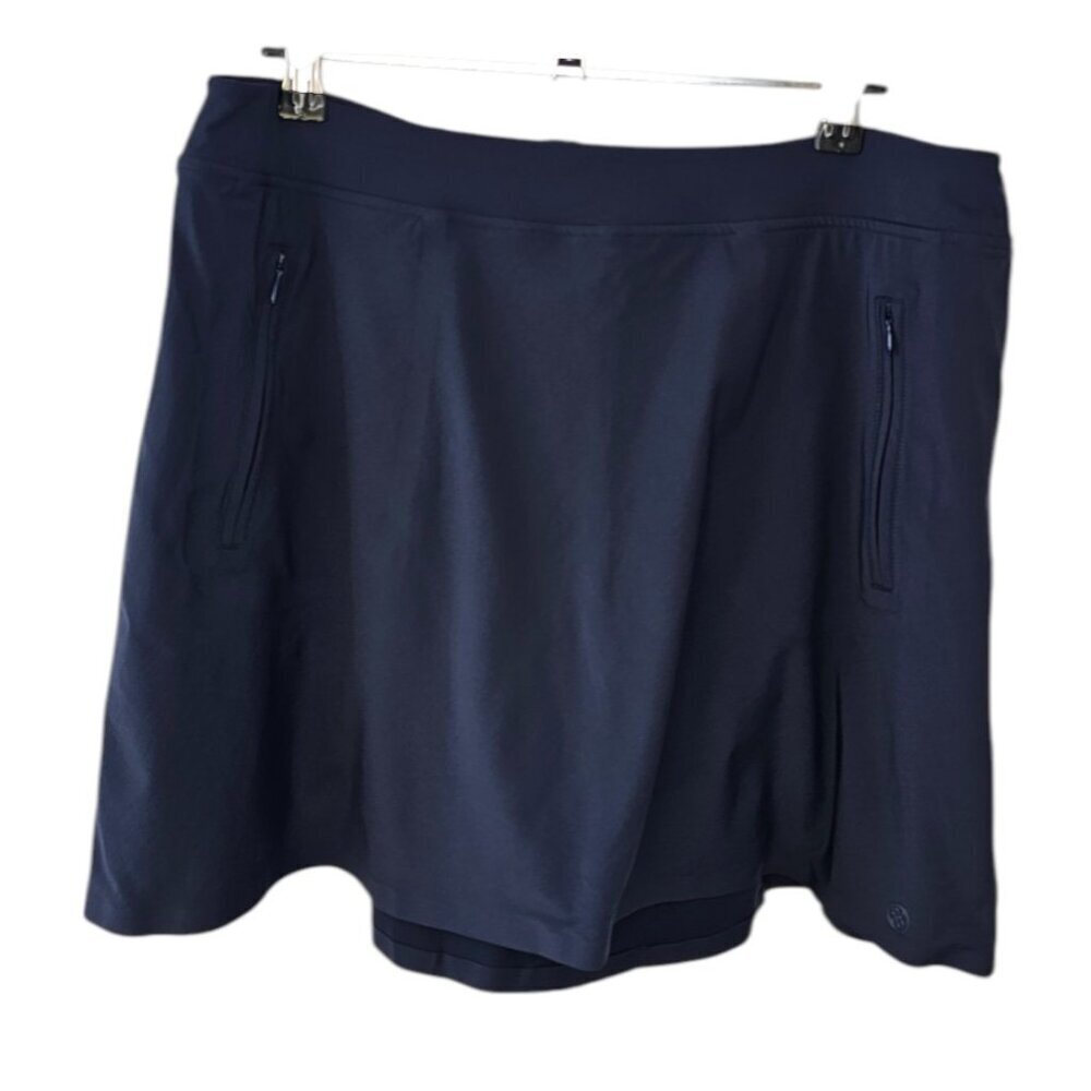 G/FORE Womens A-Line Skort, Athletic, Golf, Lined, Skirt, Blue, Stretch, Size L
